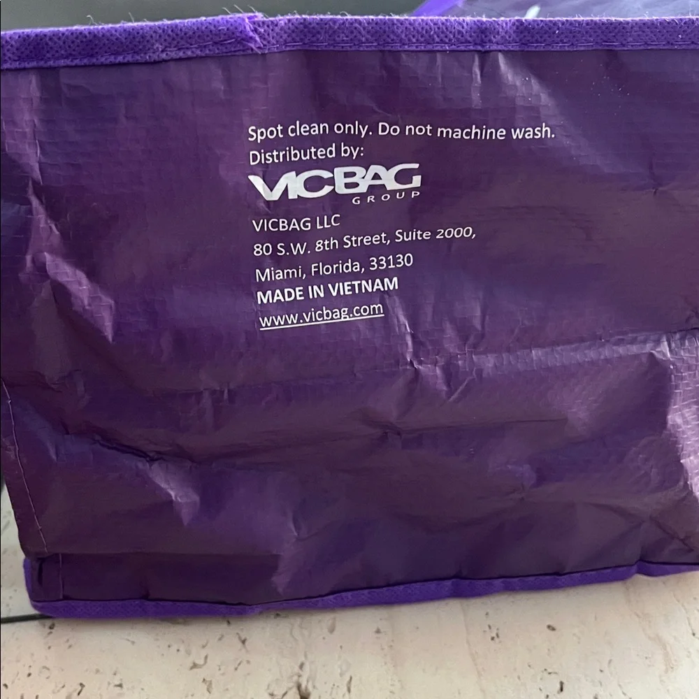Kroger Purple Reusable 6 Wine Bottle Tote Bag